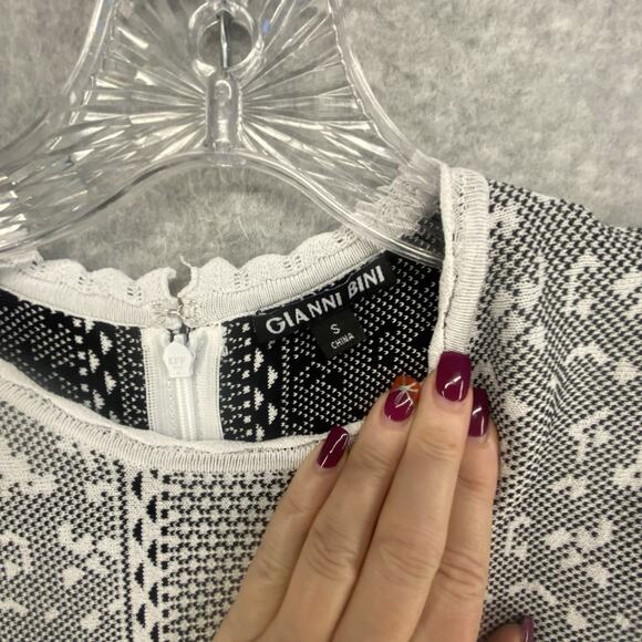 🖤 Gianni Bini Black & White Fit & Flare Dress - Picture 12 of 13